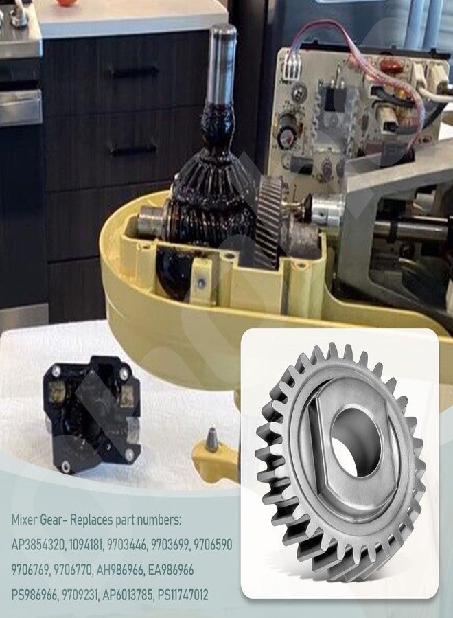 Ohoho 9706529 W11086780 9709231 WP9709231 Worm Gear - by Ohoho - Compatible with Whirlpool/Kitchenaid 5QT & 6QT Stand Mixer Replacement Parts - with Snap Ring & 1.8 Oz Grease & 9703445 Thrust Bearing - Image 5